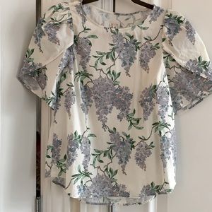 Cotton LaVie by Rebecca Taylor floral blouse